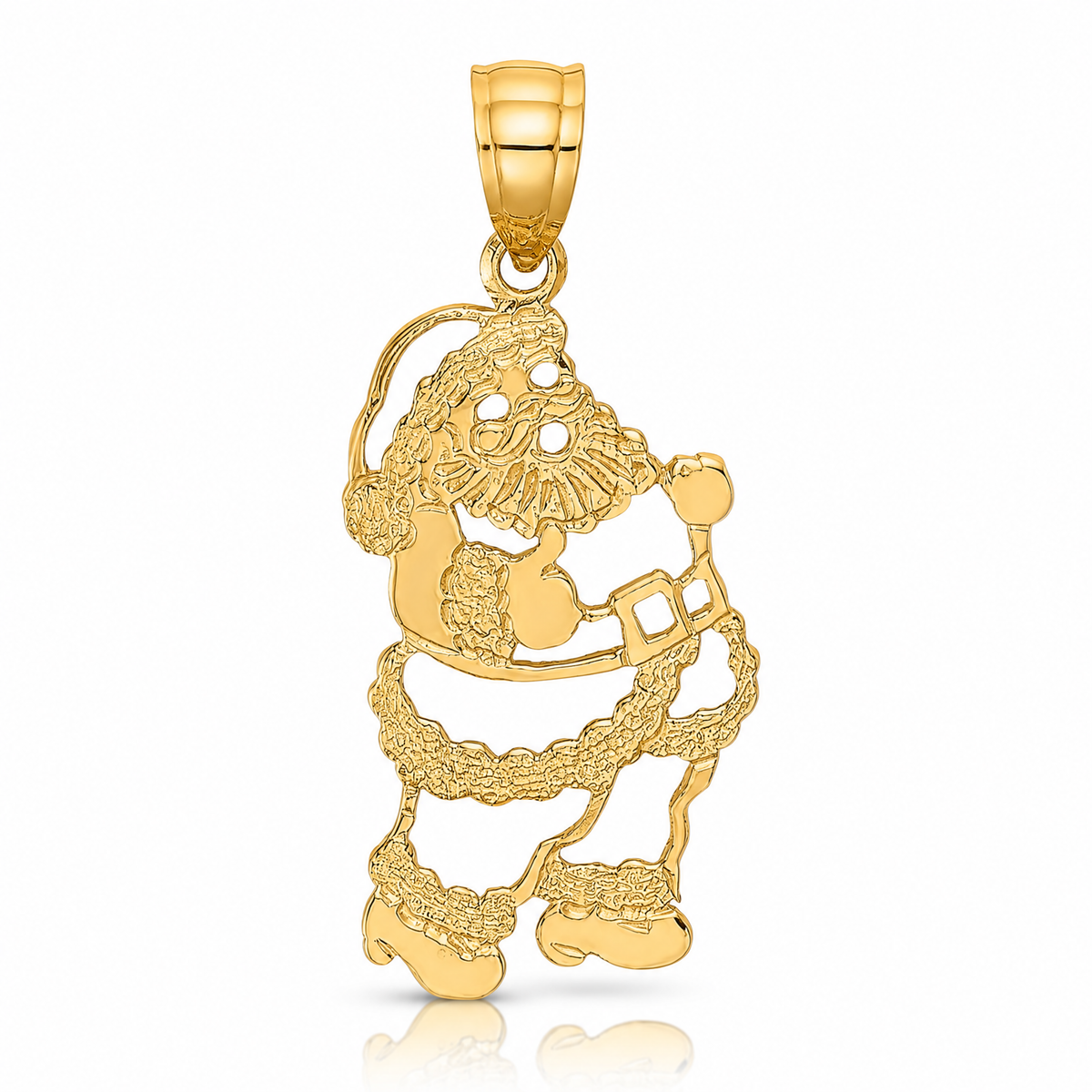 14k Polished Santa Charm - Lifestyle View