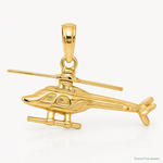 14k 3-D Moveable Helicopter Pendant - Lifestyle View