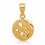 14k Moon and Stars Pendant - Lifestyle View