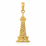 14k Lighthouse Pendant - Lifestyle View
