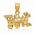 14k 3-D Locomotive Charm - Lifestyle View