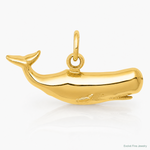 14k Sperm Whale Charm - Lifestyle View