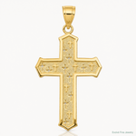 14k Passion Cross Pendant - Lifestyle View