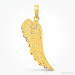 14K Angel Wing Pendant - Lifestyle View