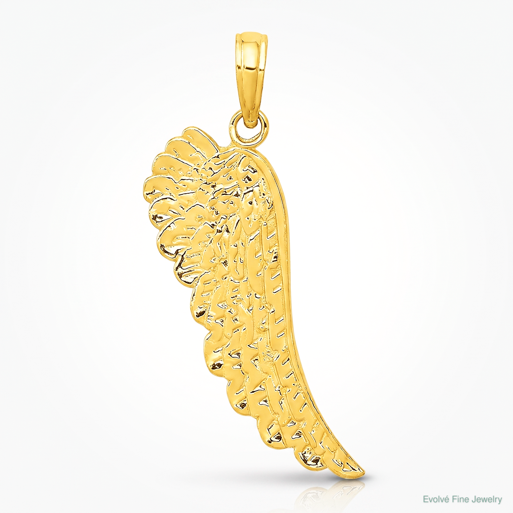 14K Angel Wing Pendant - Lifestyle View