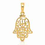 14k Chamseh Pendant - Lifestyle View