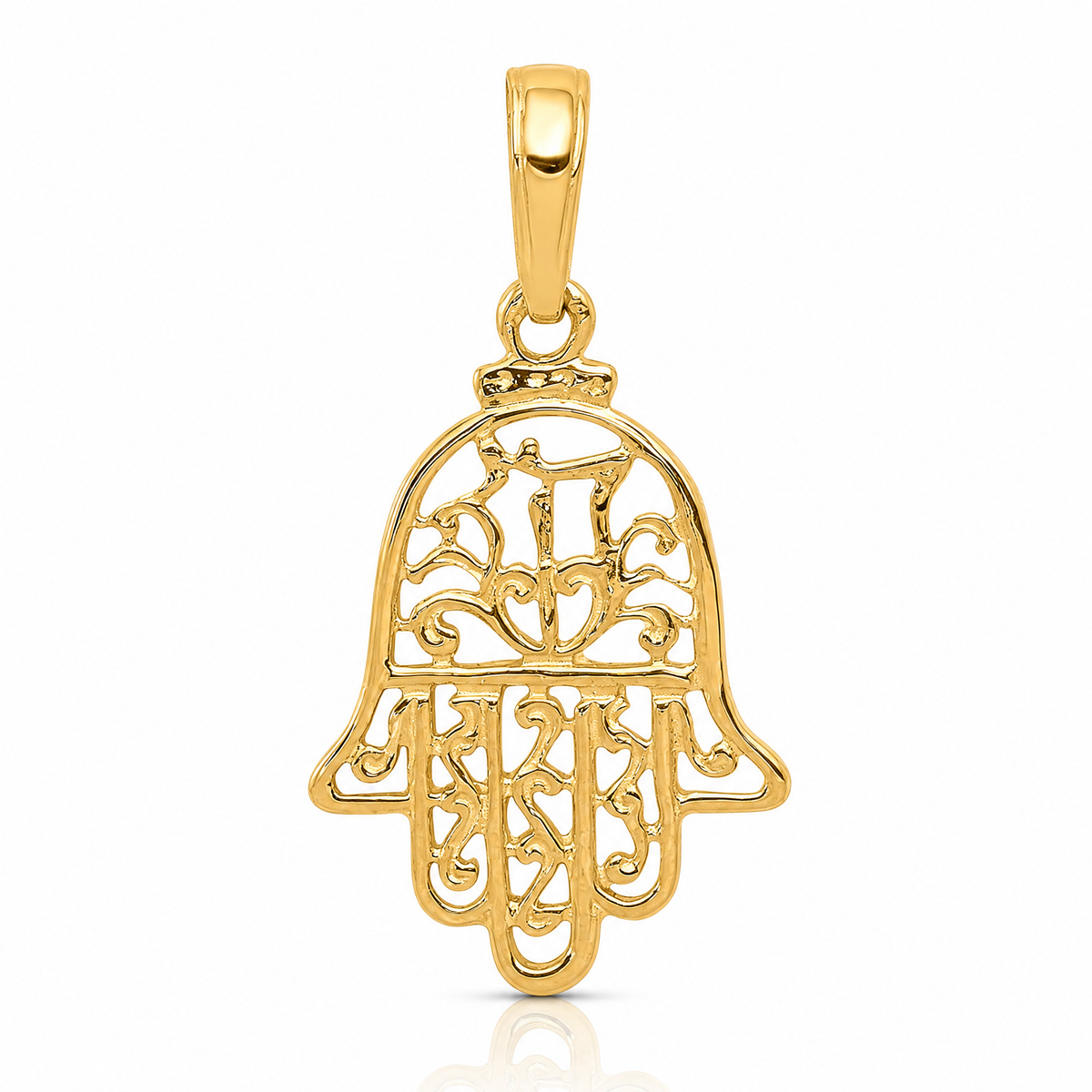 14k Chamseh Pendant - Lifestyle View