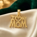 14K I HEART MY MOM Charm - Lifestyle View