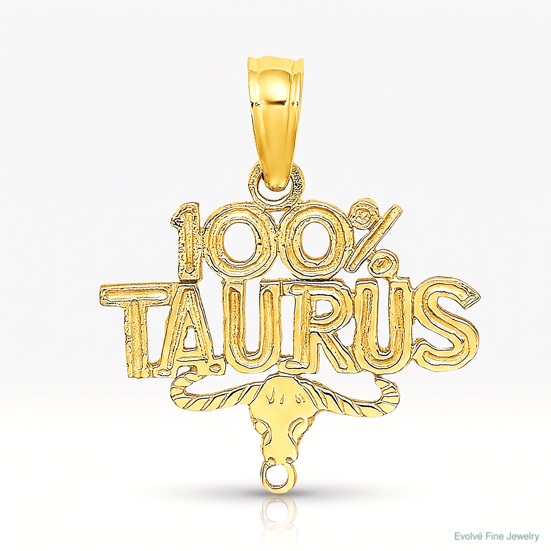 14K 100% TAURUS Zodiac Charm - Lifestyle View