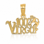 14K 100% VIRGO Zodiac Charm - Lifestyle View