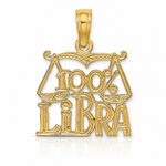 14K 100% LIBRA Zodiac Charm - Lifestyle View