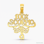 14K 100% SCORPIO Zodiac Charm - Lifestyle View