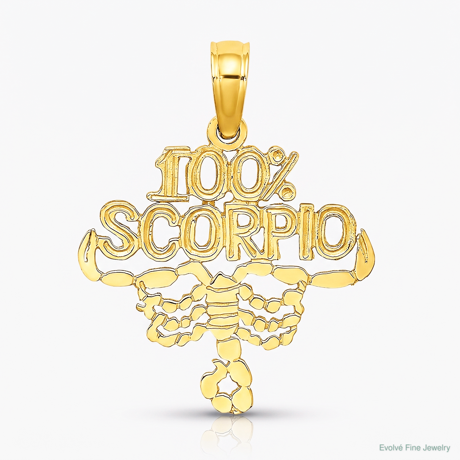 14K 100% SCORPIO Zodiac Charm - Lifestyle View