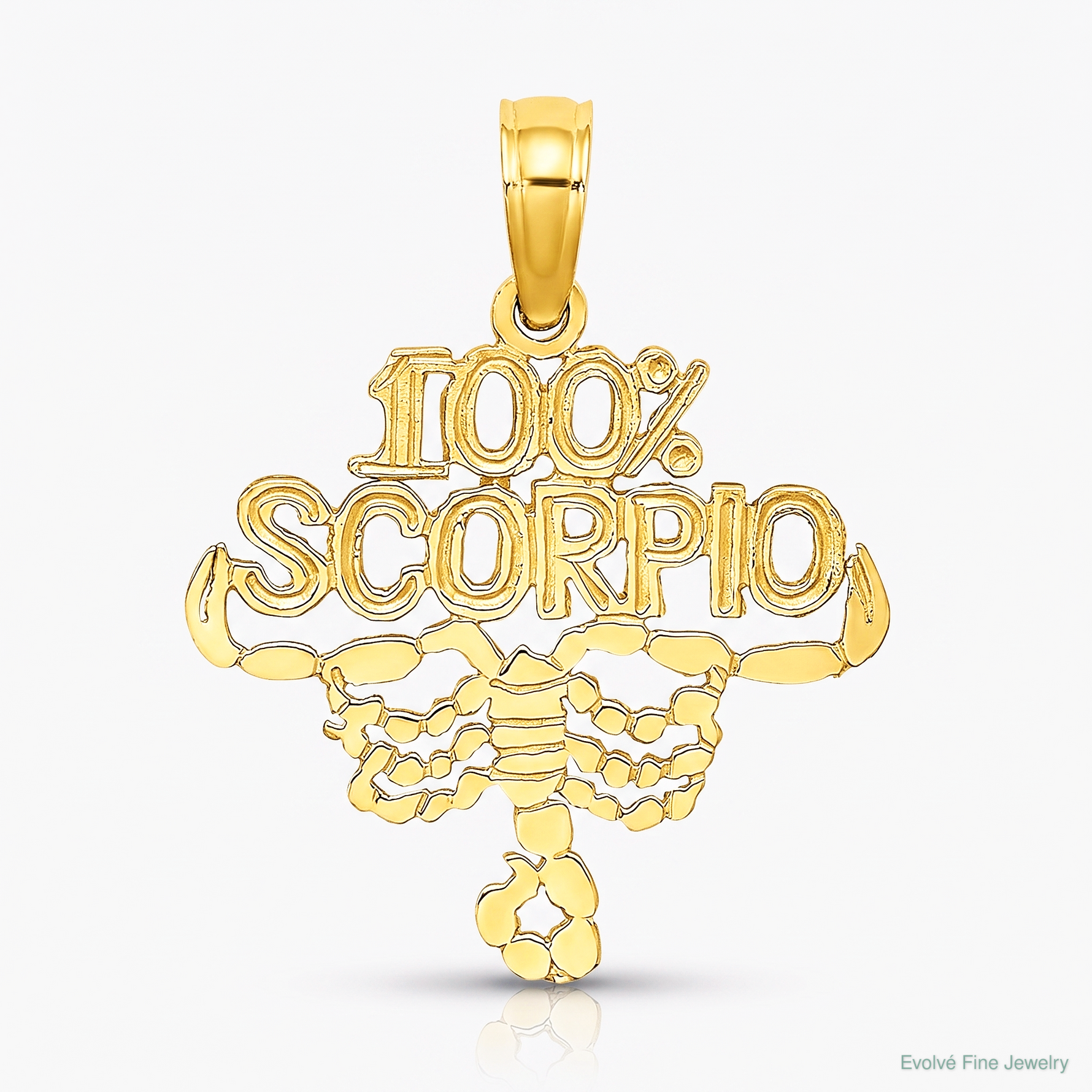 14K 100% SCORPIO Zodiac Charm - Lifestyle View