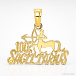 14K 100% SAGITTARIUS Zodiac Charm - Lifestyle View
