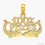 14K 100% PISCES Zodiac Charm - Lifestyle View
