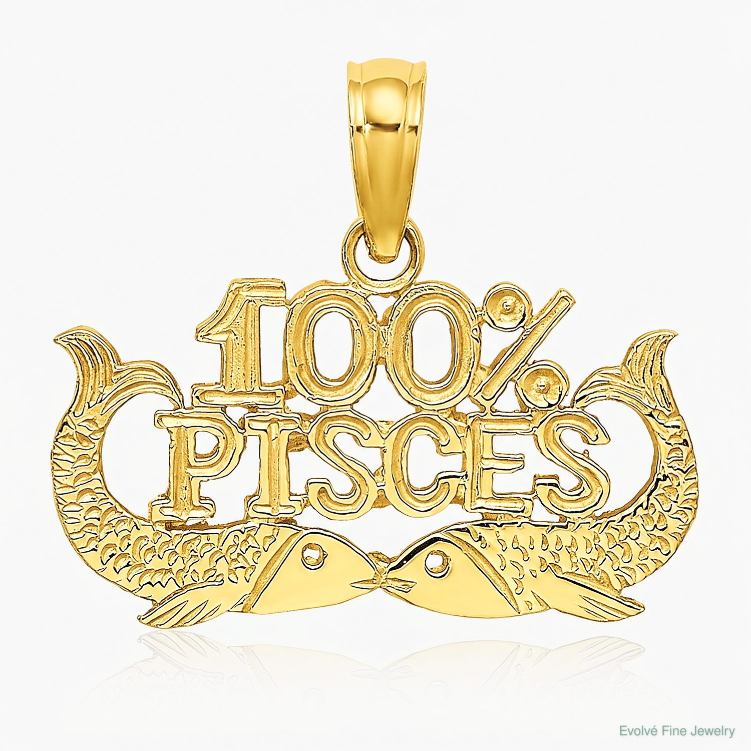 14K 100% PISCES Zodiac Charm - Lifestyle View