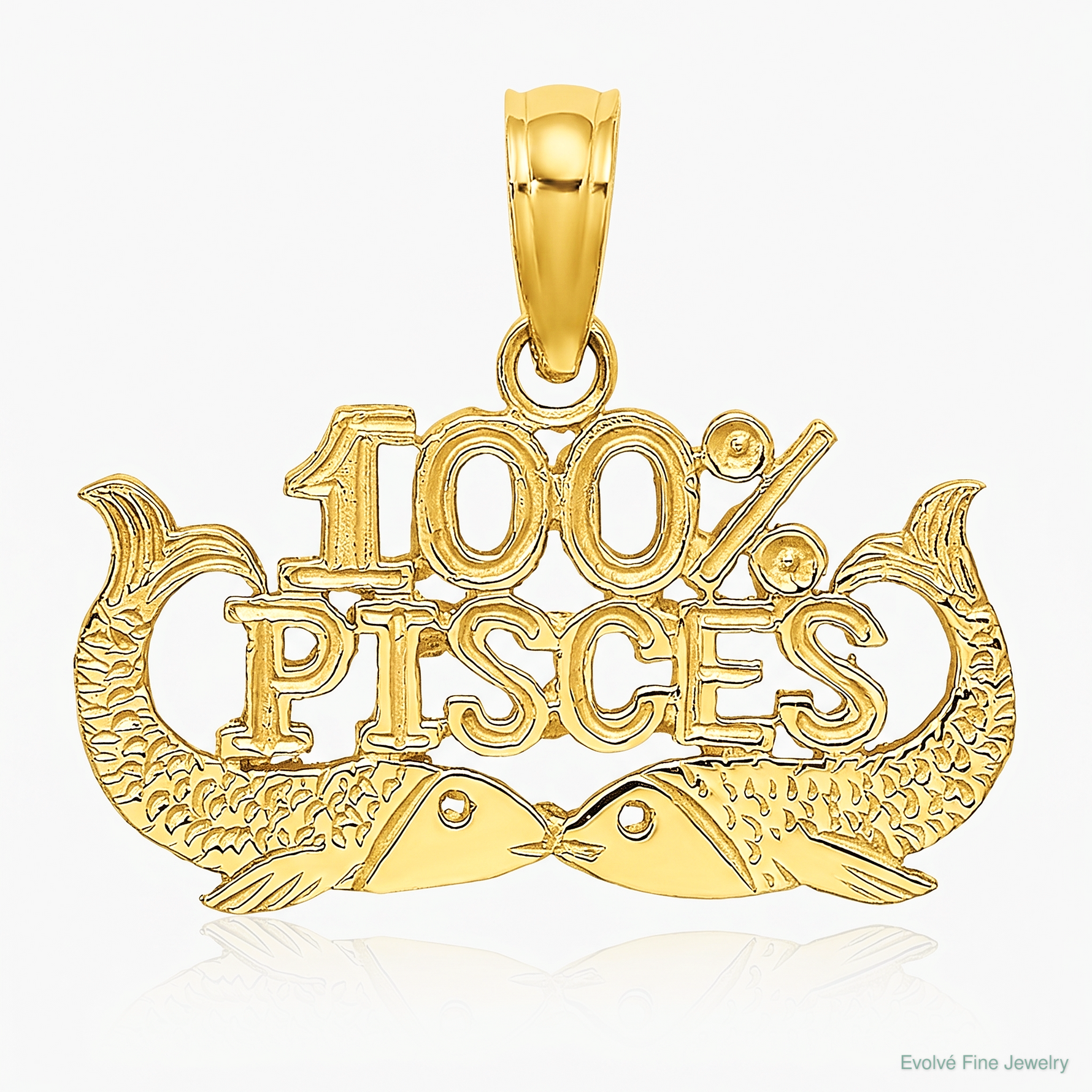 14K 100% PISCES Zodiac Charm - Lifestyle View