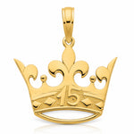 14k 15 Crown Pendant - Lifestyle View