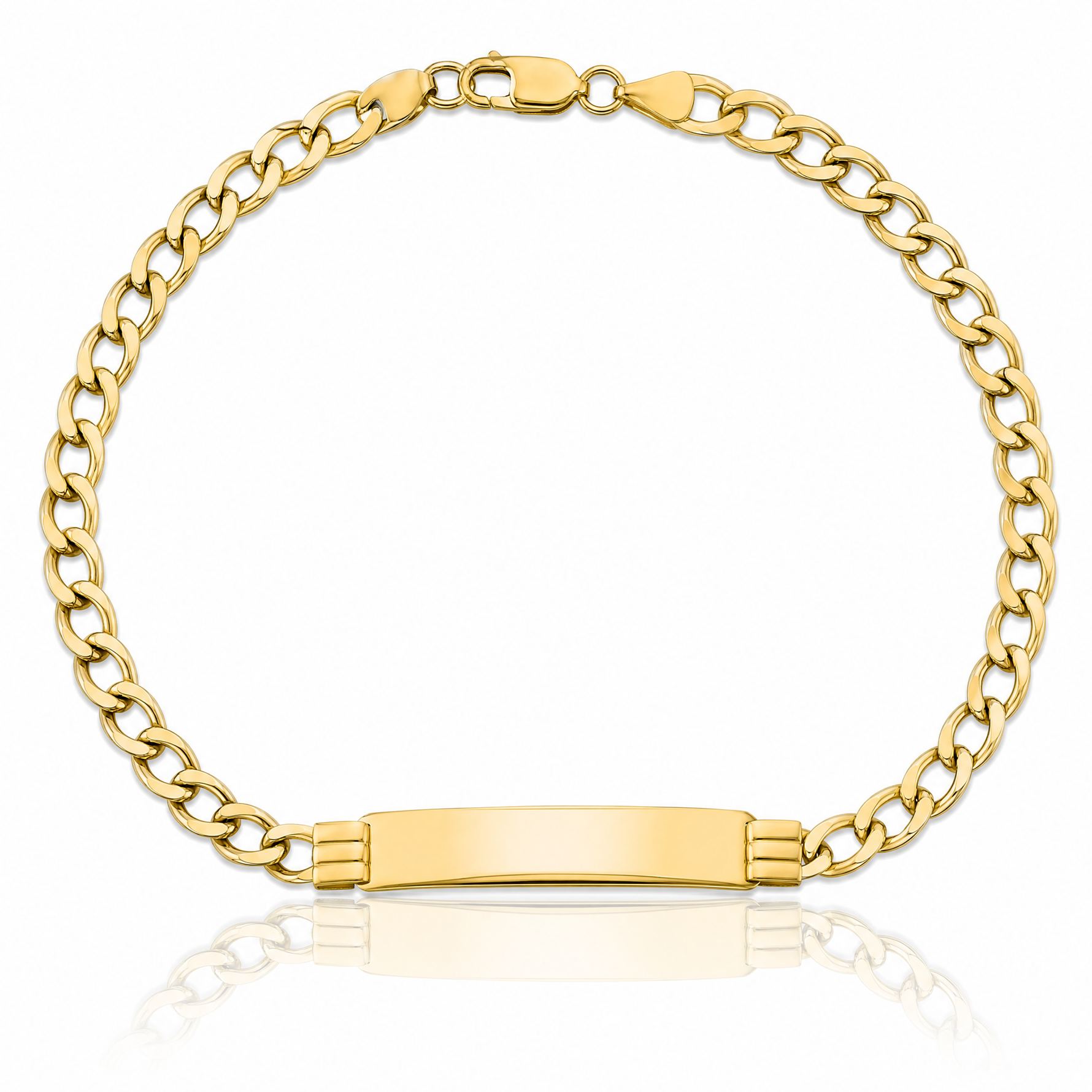 14k Semi-Solid Curb Link 5.9mm ID Bracelet - Lifestyle View