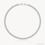 14k White Gold 3.5mm Solid Miami Cuban Chain - Lifestyle View