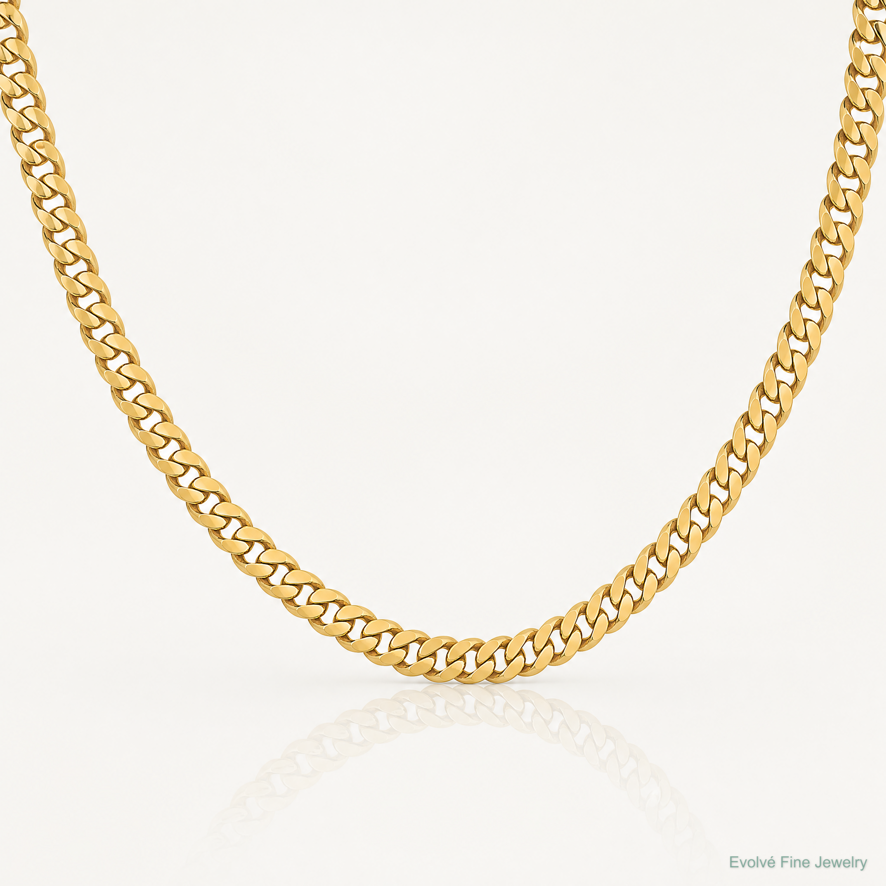 14k 4.25mm Solid Miami Cuban Chain - Lifestyle View