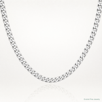 14k White Gold 4.25mm Solid Miami Cuban Chain - Lifestyle View