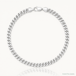 14k White Gold 4.25mm Solid Miami Cuban Chain - Lifestyle View