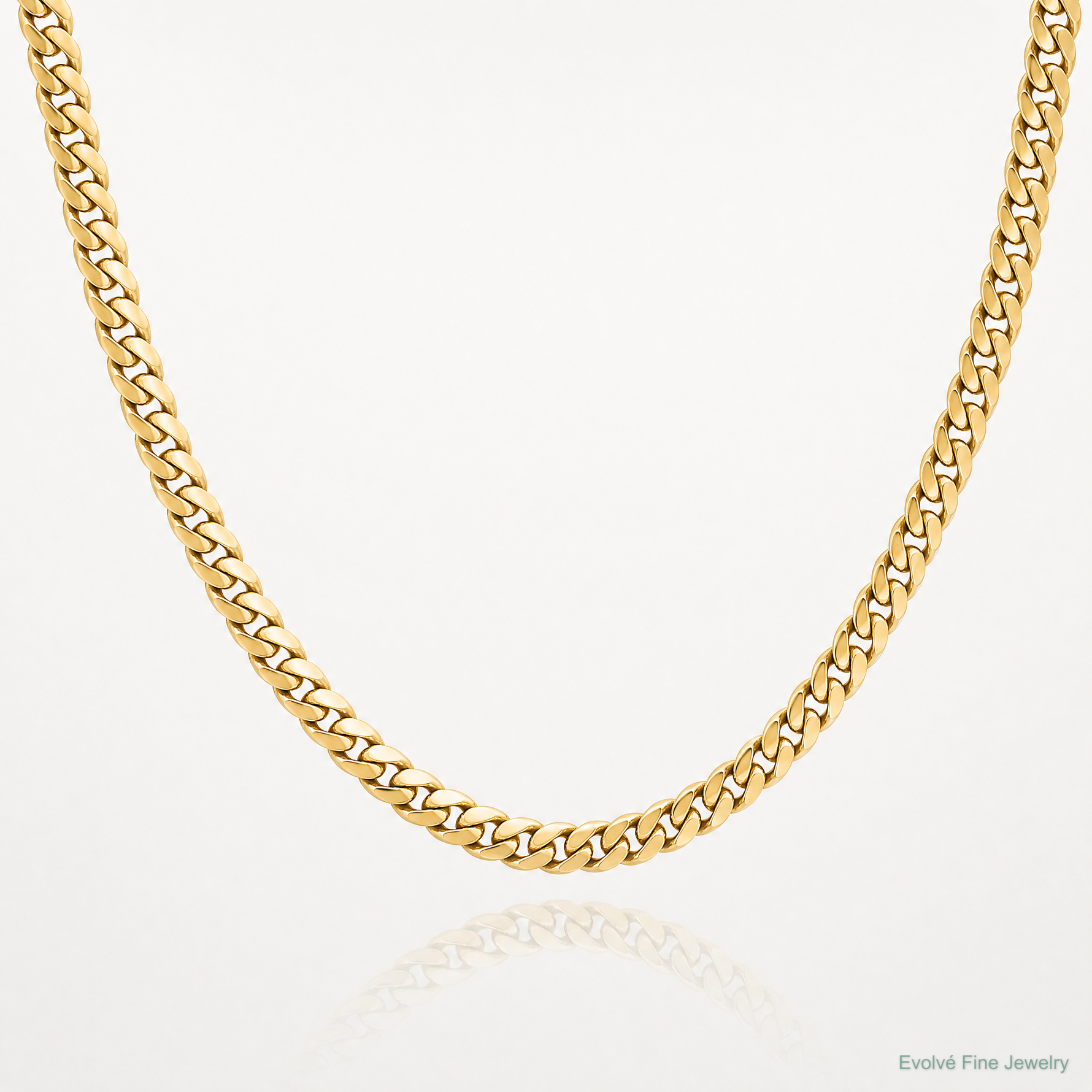 14k 4.3mm Solid Miami Cuban Chain - Lifestyle View