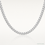 14k White Gold 4.3mm Solid Miami Cuban Chain - Lifestyle View