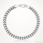 14k White Gold 4.3mm Solid Miami Cuban Chain - Lifestyle View