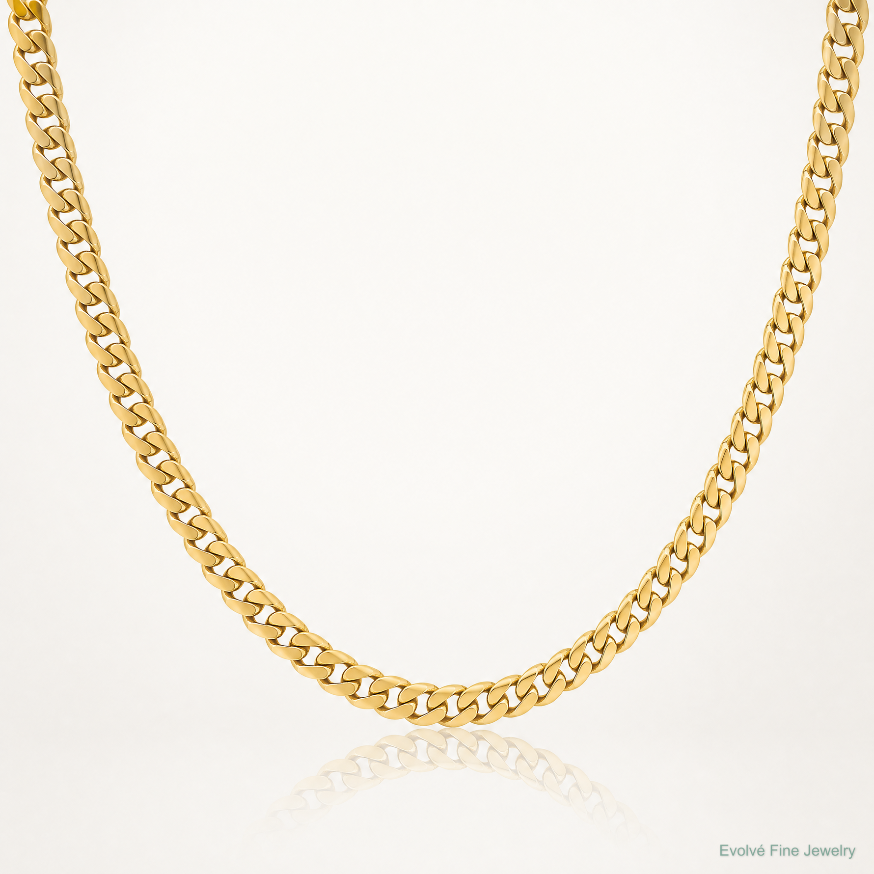 14k 5mm Solid Miami Cuban Chain - Lifestyle View