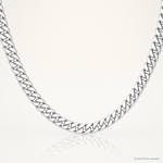 14k White Gold 5mm Solid Miami Cuban Chain - Lifestyle View