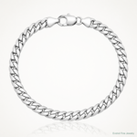 14k White Gold 5mm Solid Miami Cuban Chain - Lifestyle View