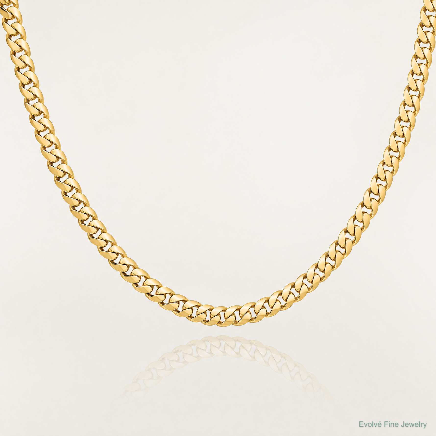 14k 5.5mm Solid Miami Cuban Chain - Lifestyle View
