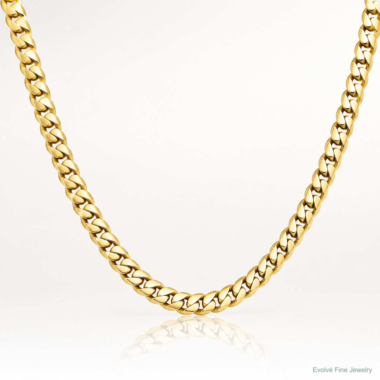 14k 6.25mm Solid Miami Cuban Chain - Lifestyle View