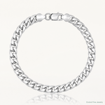 14k White Gold 6.25mm Solid Miami Cuban Chain - Lifestyle View