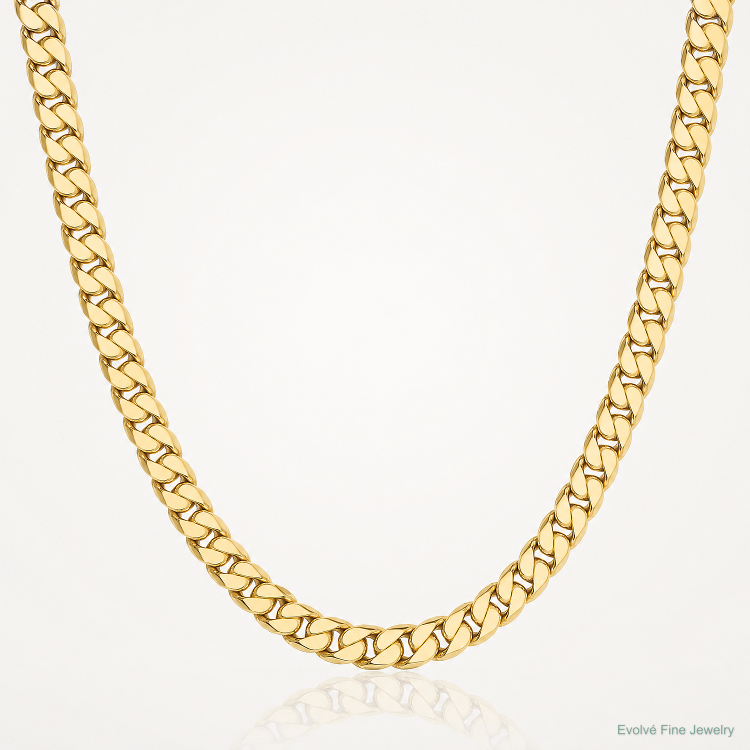 14k 6.75mm Solid Miami Cuban Chain - Lifestyle View