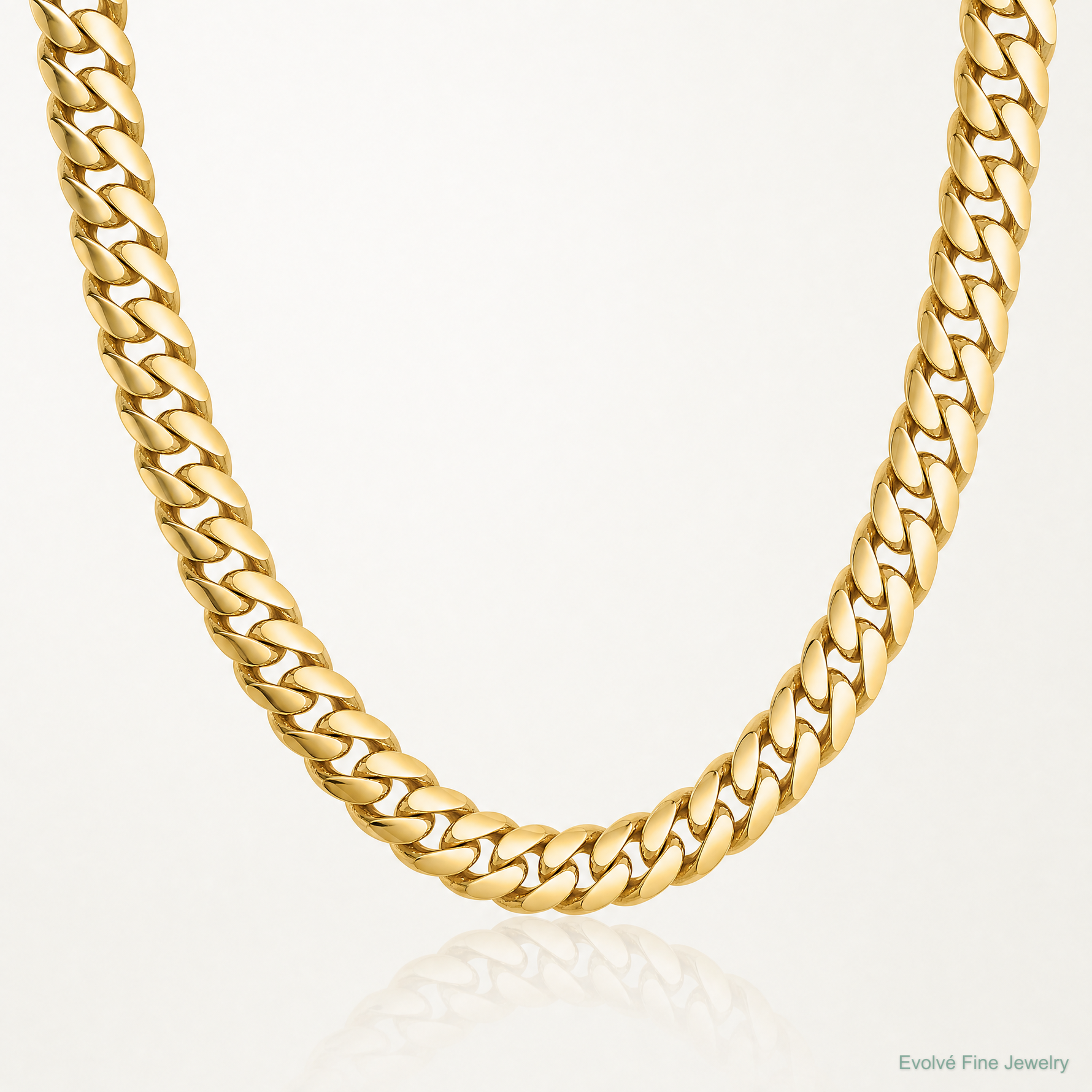 14k 8mm Solid Miami Cuban Chain - Lifestyle View