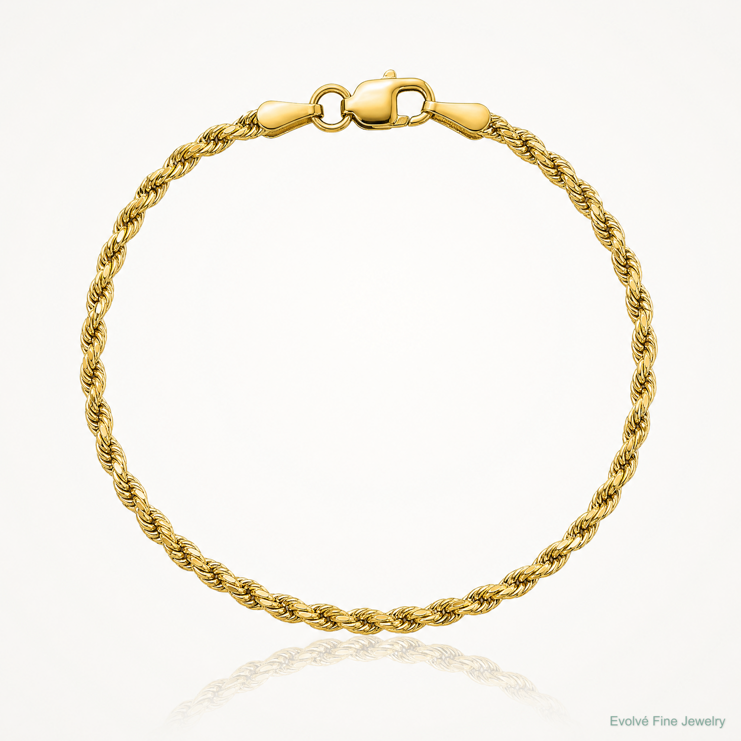 14k 2mm Semi-solid D/C Rope Chain - Lifestyle View