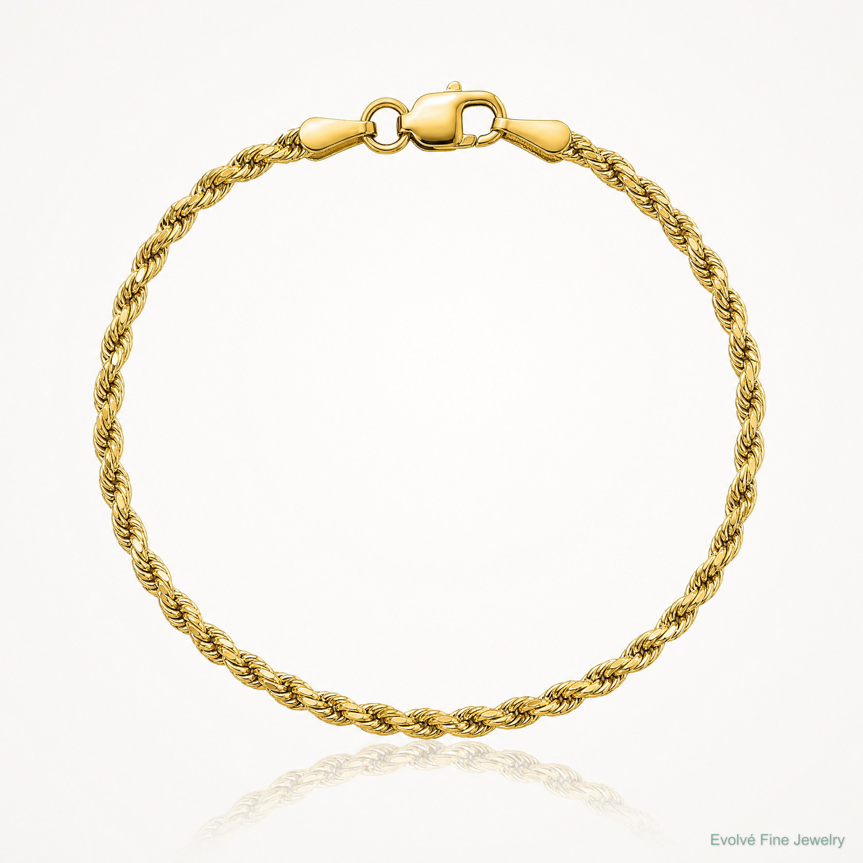 14k 2mm Semi-solid D/C Rope Chain - Lifestyle View