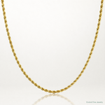 14k 2.25mm Semi-solid D/C Rope Chain - Lifestyle View