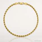 14k 2.25mm Semi-solid D/C Rope Chain - Lifestyle View