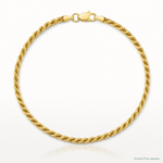 14k 2.5mm Semi-solid D/C Rope Chain - Lifestyle View