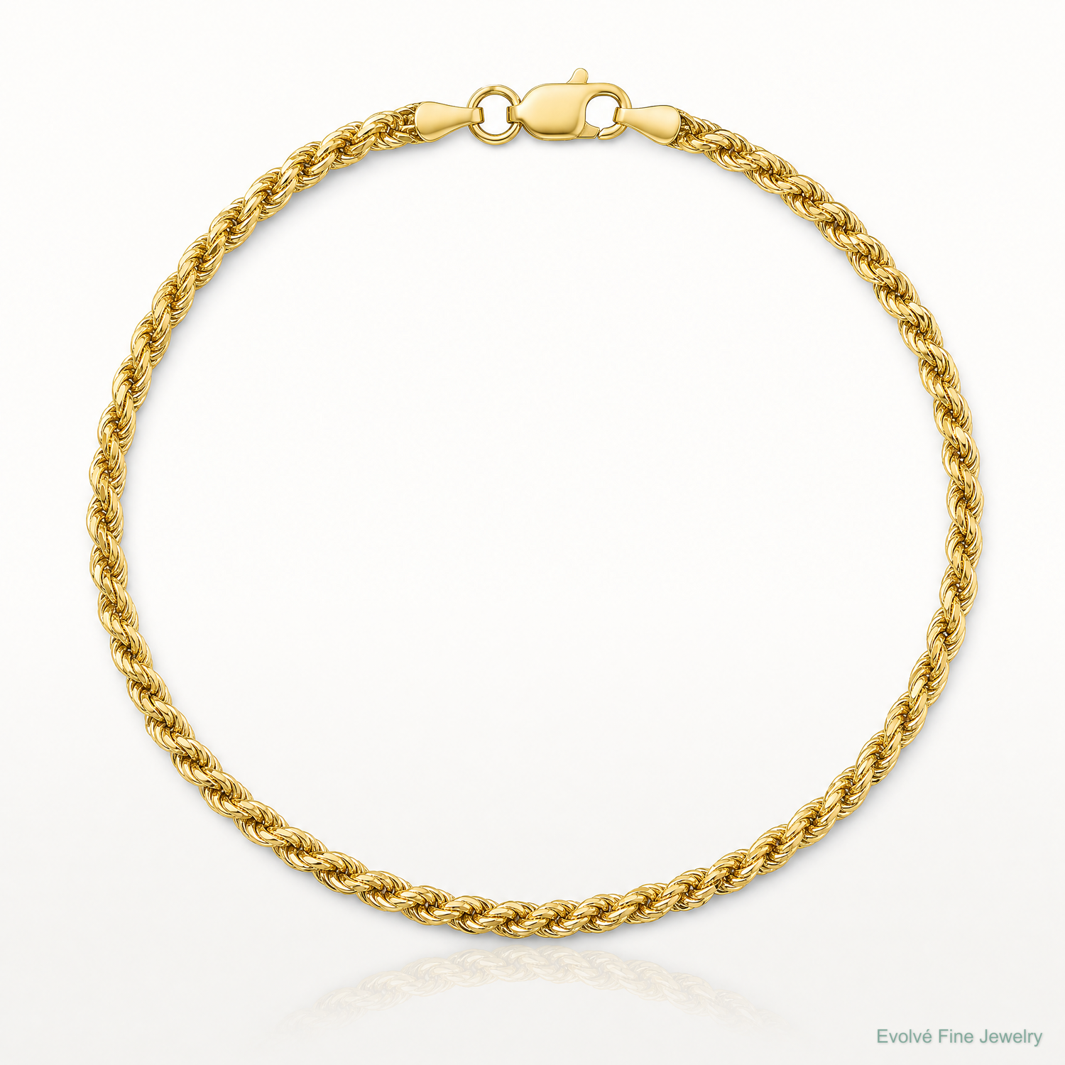 14k 2.5mm Semi-solid D/C Rope Chain - Lifestyle View