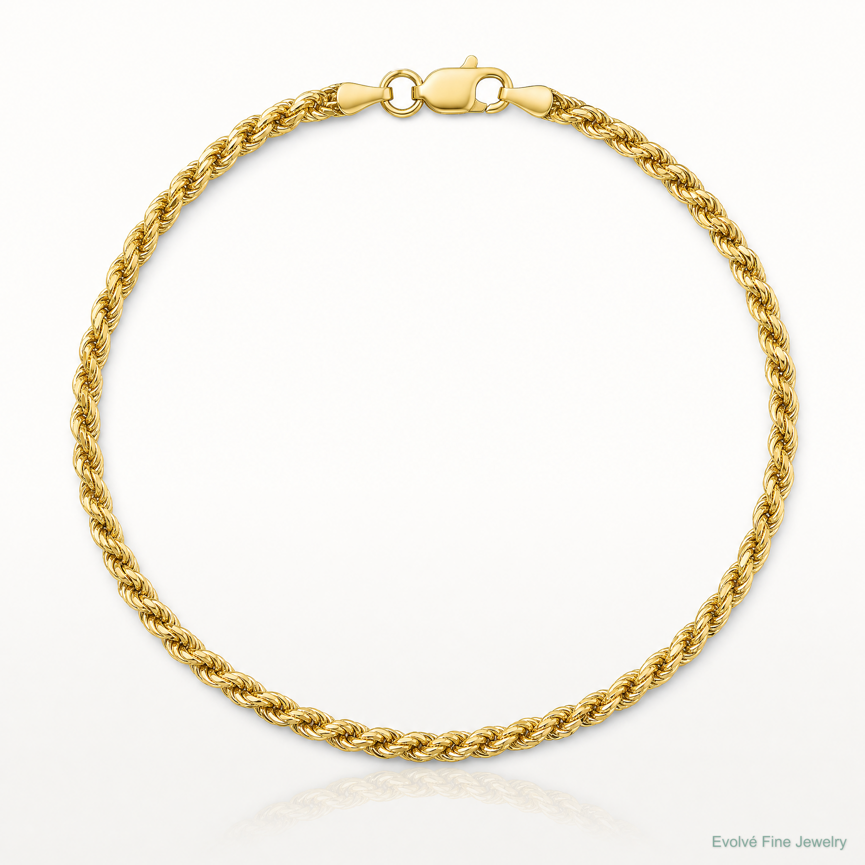14k 2.5mm Semi-solid D/C Rope Chain - Lifestyle View