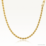 14k 3mm Semi-solid D/C Rope Chain - Lifestyle View