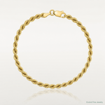 14k 3mm Semi-solid D/C Rope Chain - Lifestyle View