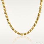 14k 3.5mm Semi-solid D/C Rope Chain - Lifestyle View