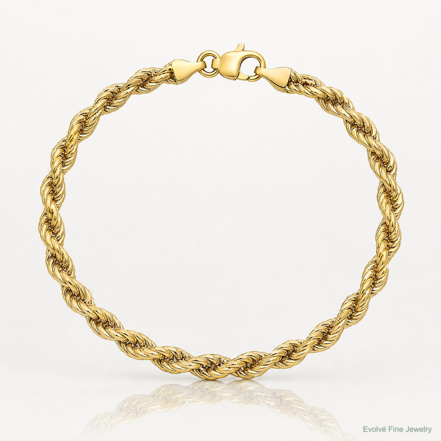 14k 3.5mm Semi-solid D/C Rope Chain - Lifestyle View